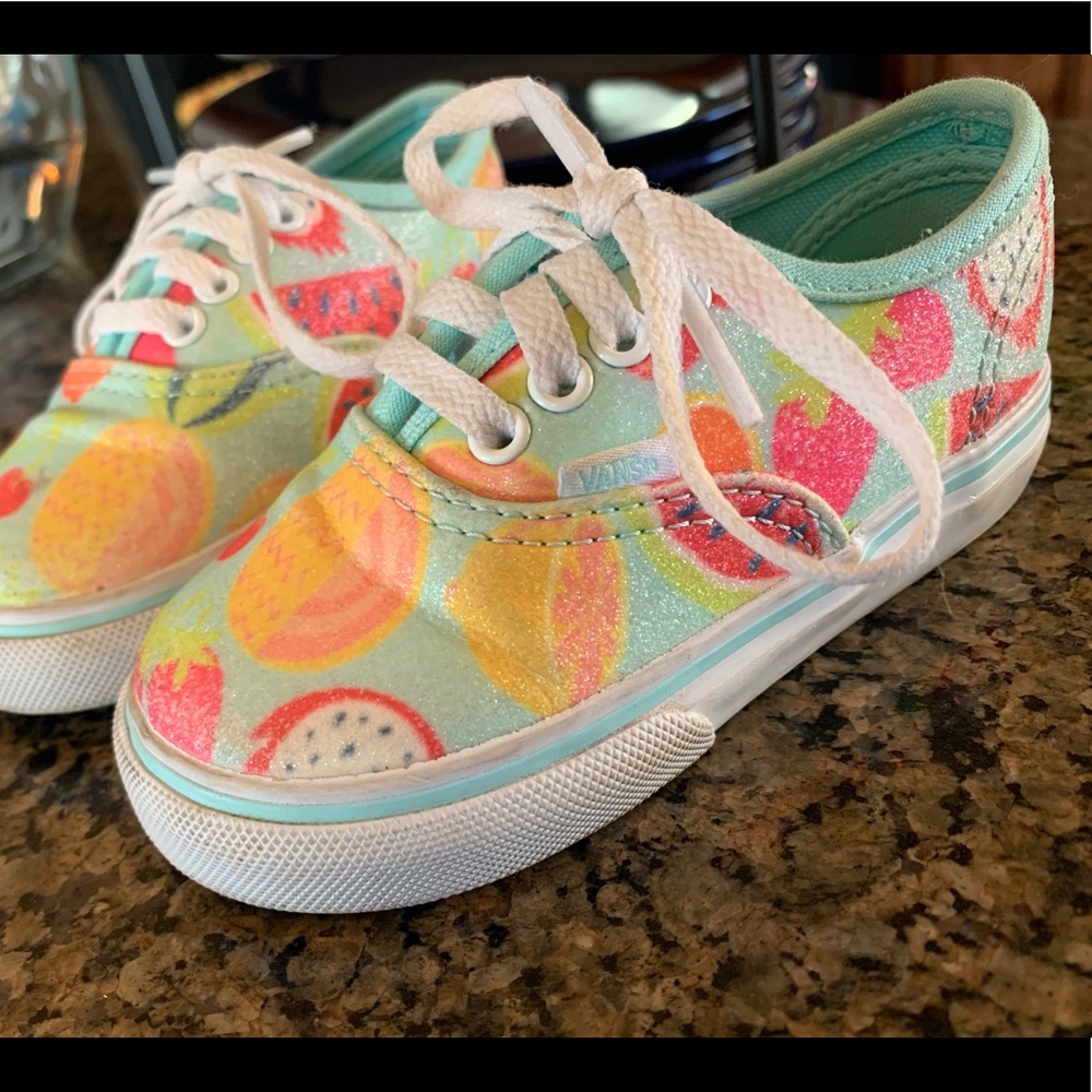 Fruit vans toddler shoes. 🍉🍓🍊
